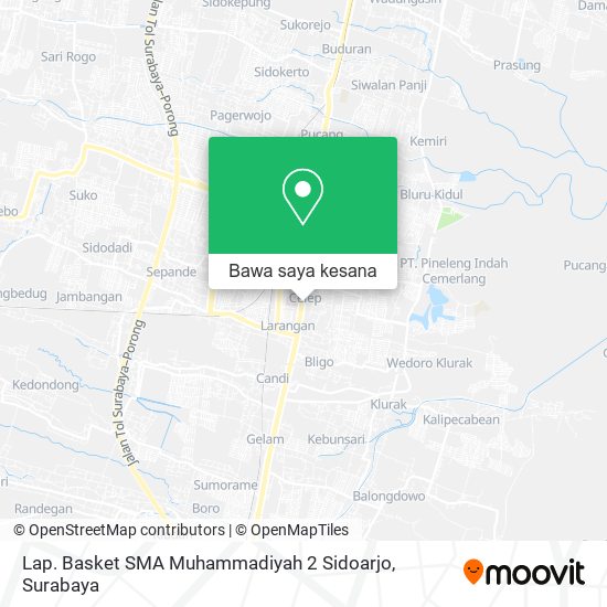 Peta Lap. Basket SMA Muhammadiyah 2 Sidoarjo