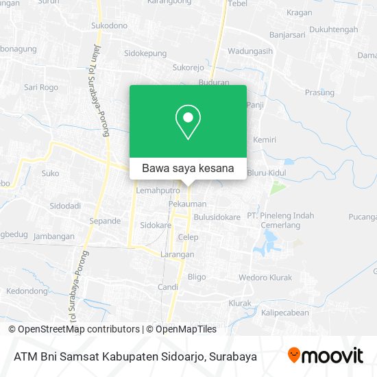 Peta ATM Bni Samsat Kabupaten Sidoarjo