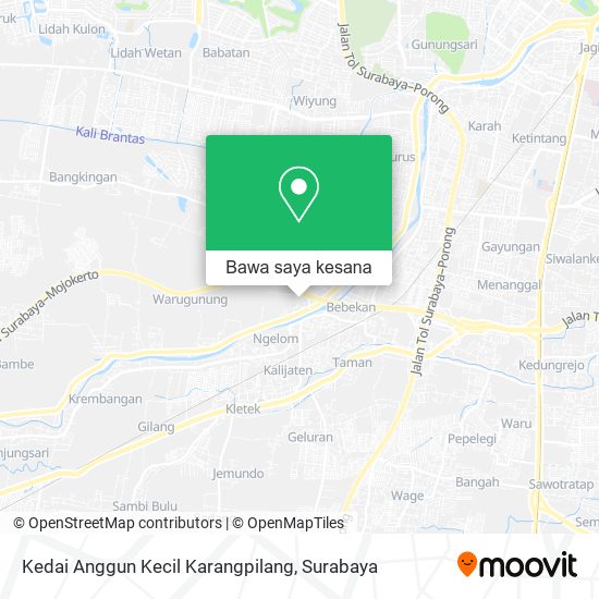 Peta Kedai Anggun Kecil Karangpilang