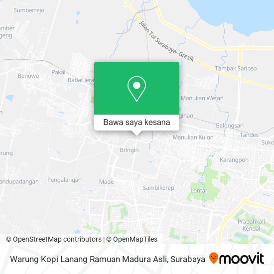 Peta Warung Kopi Lanang Ramuan Madura Asli