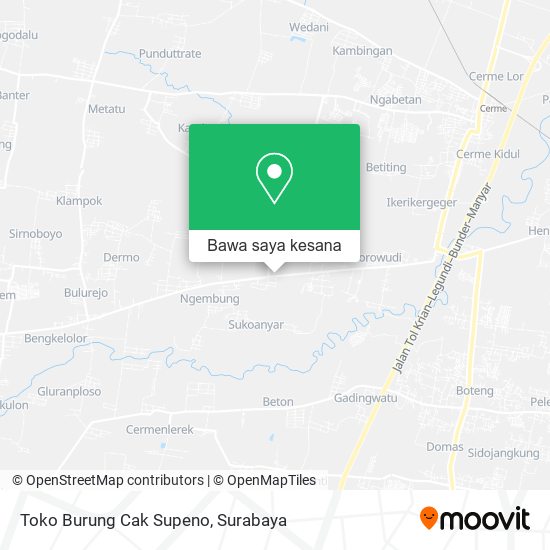 Peta Toko Burung Cak Supeno