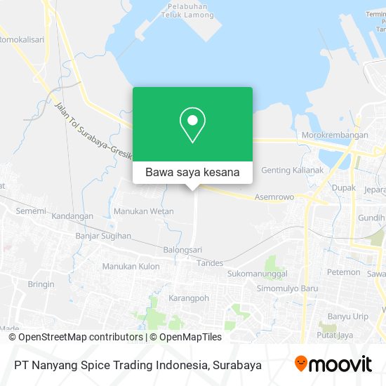 Peta PT Nanyang Spice Trading Indonesia