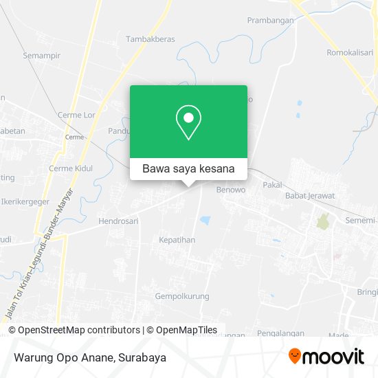 Peta Warung Opo Anane