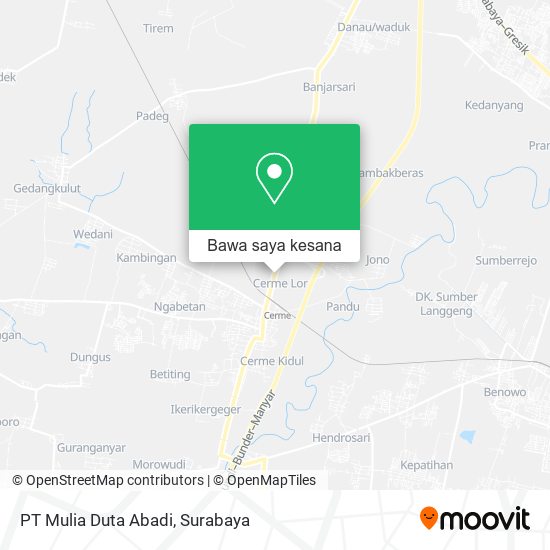 Peta PT Mulia Duta Abadi