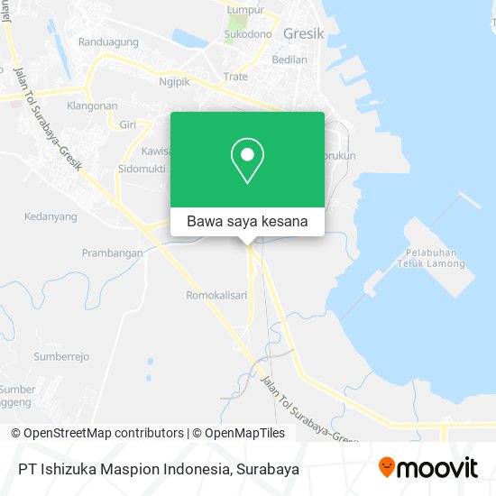 Peta PT Ishizuka Maspion Indonesia
