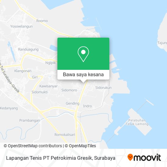 Peta Lapangan Tenis PT Petrokimia Gresik