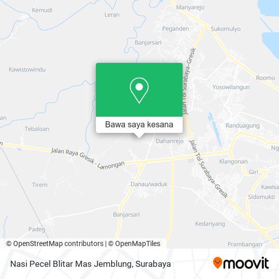 Peta Nasi Pecel Blitar Mas Jemblung