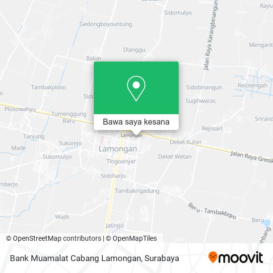 Peta Bank Muamalat Cabang Lamongan