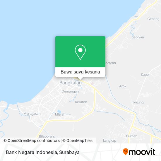 Peta Bank Negara Indonesia