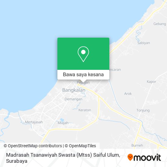 Peta Madrasah Tsanawiyah Swasta (Mtss) Saiful Ulum