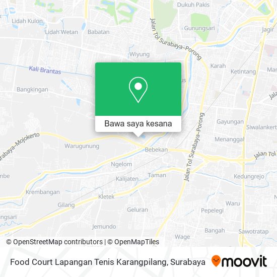 Peta Food Court Lapangan Tenis Karangpilang