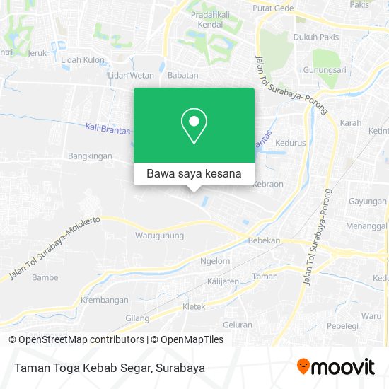 Peta Taman Toga Kebab Segar