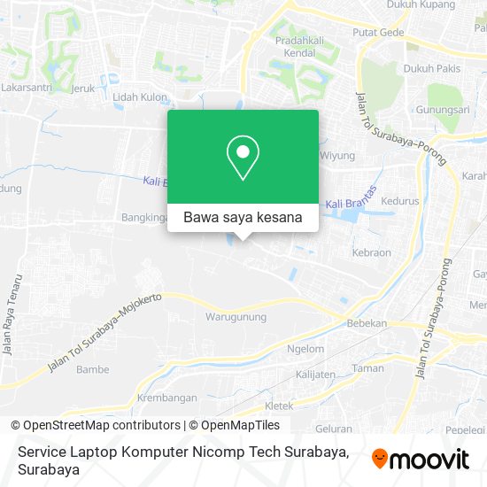Peta Service Laptop Komputer Nicomp Tech Surabaya