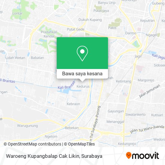 Peta Waroeng Kupangbalap Cak Likin
