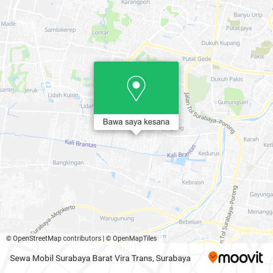Peta Sewa Mobil Surabaya Barat Vira Trans