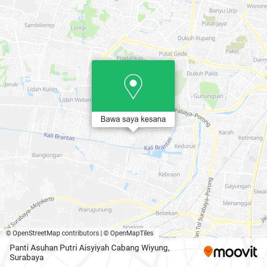 Peta Panti Asuhan Putri Aisyiyah Cabang Wiyung