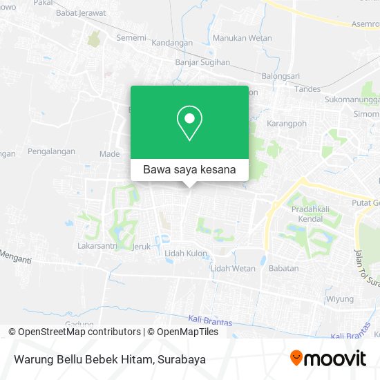 Peta Warung Bellu Bebek Hitam