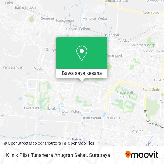 Peta Klinik Pijat Tunanetra Anugrah Sehat