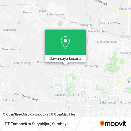 Peta PT Tamancitra Suryahijau