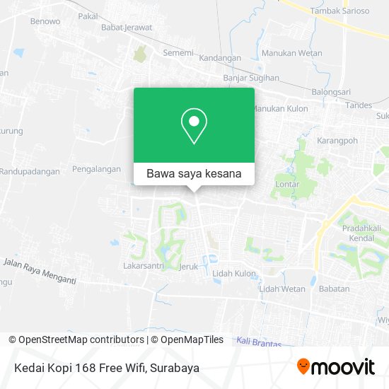 Peta Kedai Kopi 168 Free Wifi