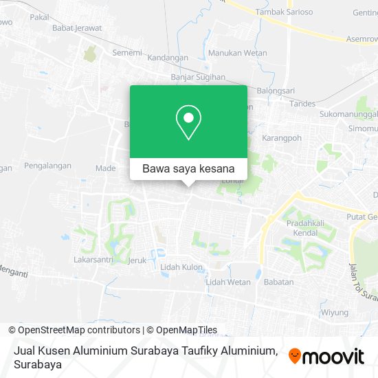 Peta Jual Kusen Aluminium Surabaya Taufiky Aluminium