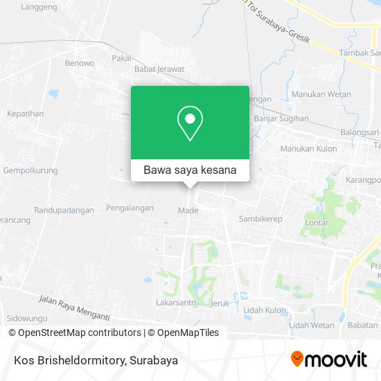 Peta Kos Brisheldormitory