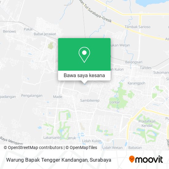 Peta Warung Bapak Tengger Kandangan