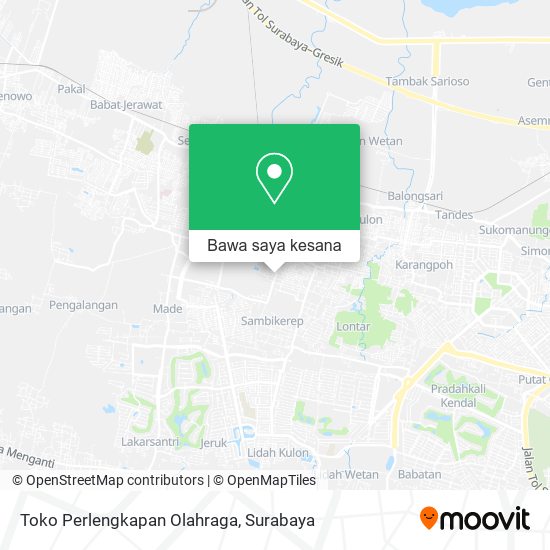 Peta Toko Perlengkapan Olahraga