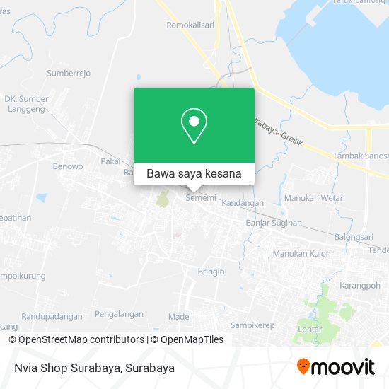 Peta Nvia Shop Surabaya