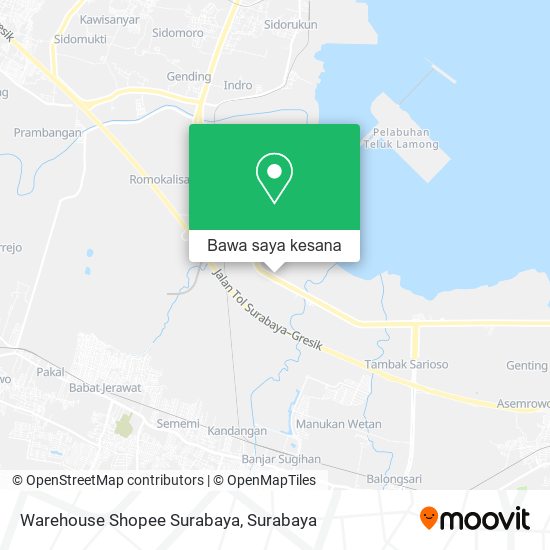 Peta Warehouse Shopee Surabaya