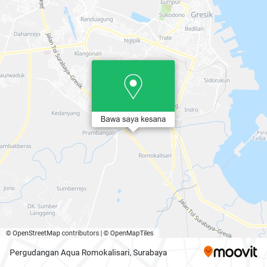 Peta Pergudangan Aqua Romokalisari
