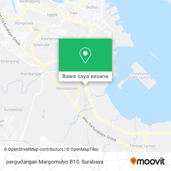 Peta pergudangan Margomulyo B10