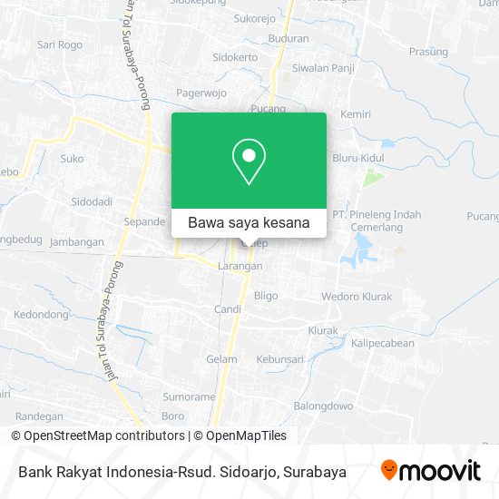 Peta Bank Rakyat Indonesia-Rsud. Sidoarjo