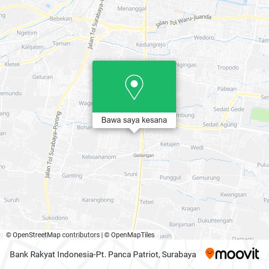 Peta Bank Rakyat Indonesia-Pt. Panca Patriot