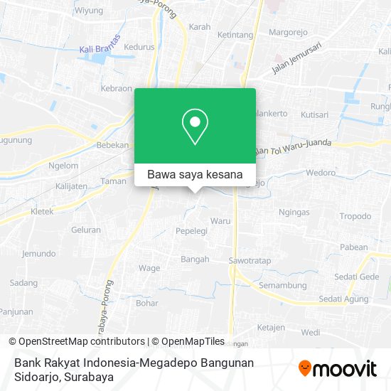 Peta Bank Rakyat Indonesia-Megadepo Bangunan Sidoarjo