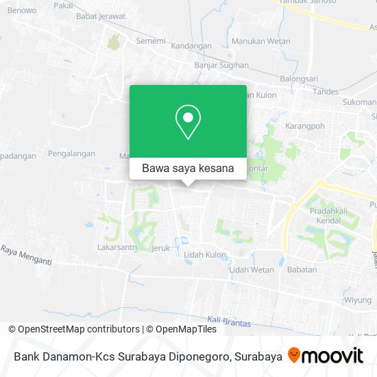 Peta Bank Danamon-Kcs Surabaya Diponegoro