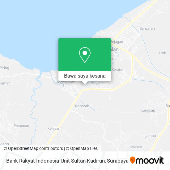 Peta Bank Rakyat Indonesia-Unit Sultan Kadirun