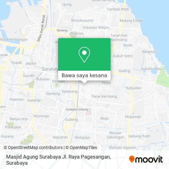 Peta Masjid Agung Surabaya Jl. Raya Pagesangan