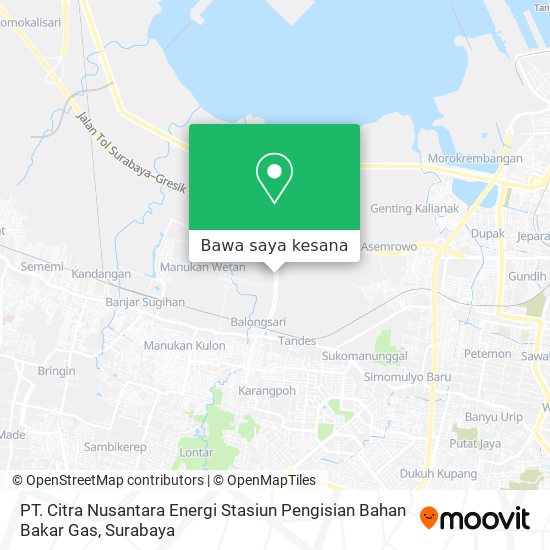 Peta PT. Citra Nusantara Energi                      Stasiun Pengisian Bahan Bakar Gas