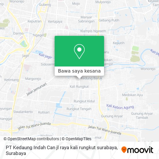 Peta PT Kedaung Indah Can jl raya kali rungkut surabaya