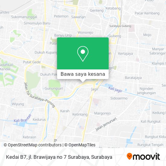 Peta Kedai B7, jl. Brawijaya no 7 Surabaya