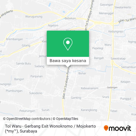 Peta Tol Waru - Gerbang Exit Wonokromo / Mojokerto (*my™)