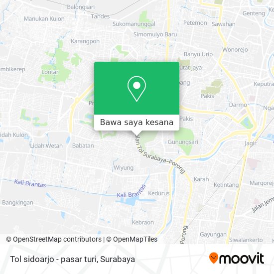 Peta Tol sidoarjo - pasar turi