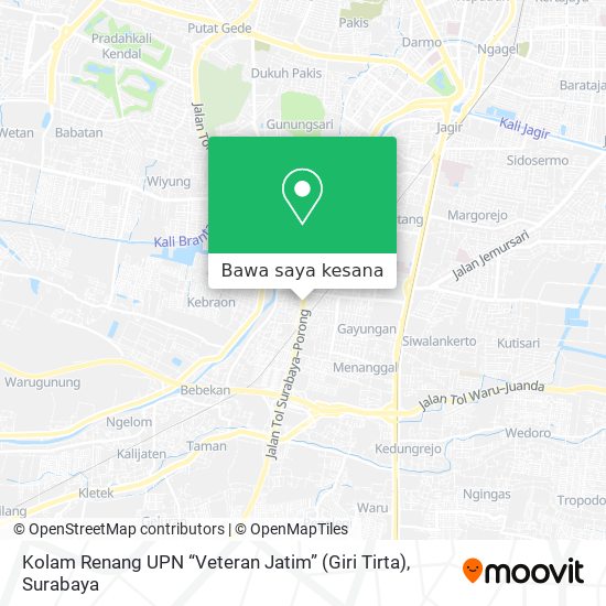 Peta Kolam Renang UPN “Veteran Jatim” (Giri Tirta)