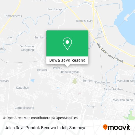 Peta Jalan Raya Pondok Benowo Indah