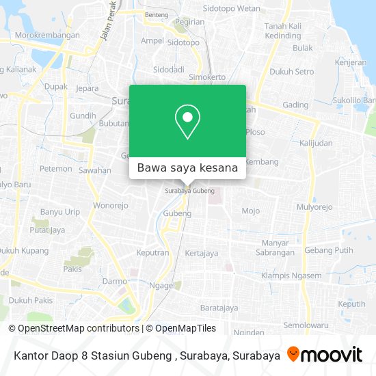 Peta Kantor Daop 8 Stasiun Gubeng , Surabaya