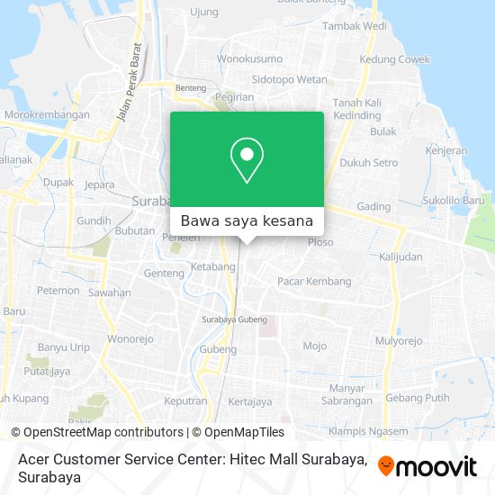 Peta Acer Customer Service Center: Hitec Mall Surabaya