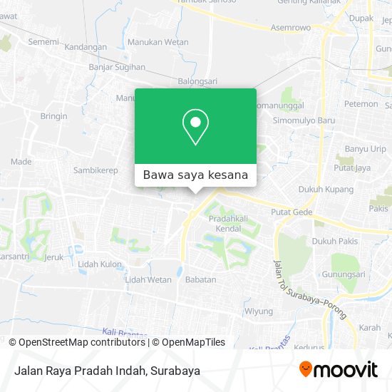 Peta Jalan Raya Pradah Indah