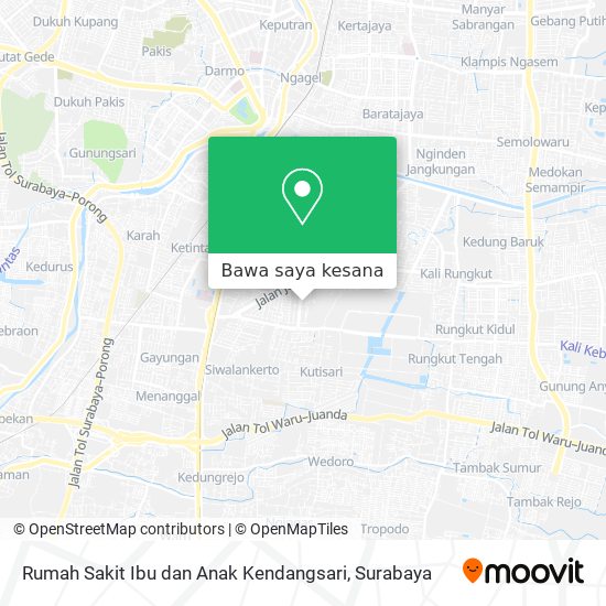 Peta Rumah Sakit Ibu dan Anak Kendangsari