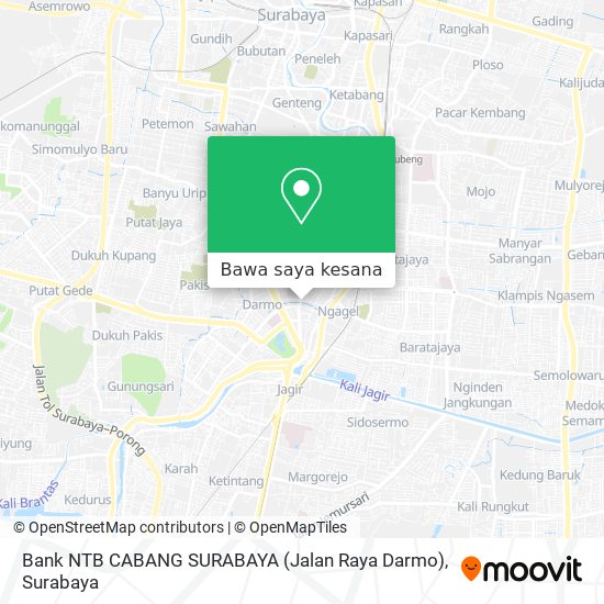 Peta Bank NTB CABANG SURABAYA (Jalan Raya Darmo)